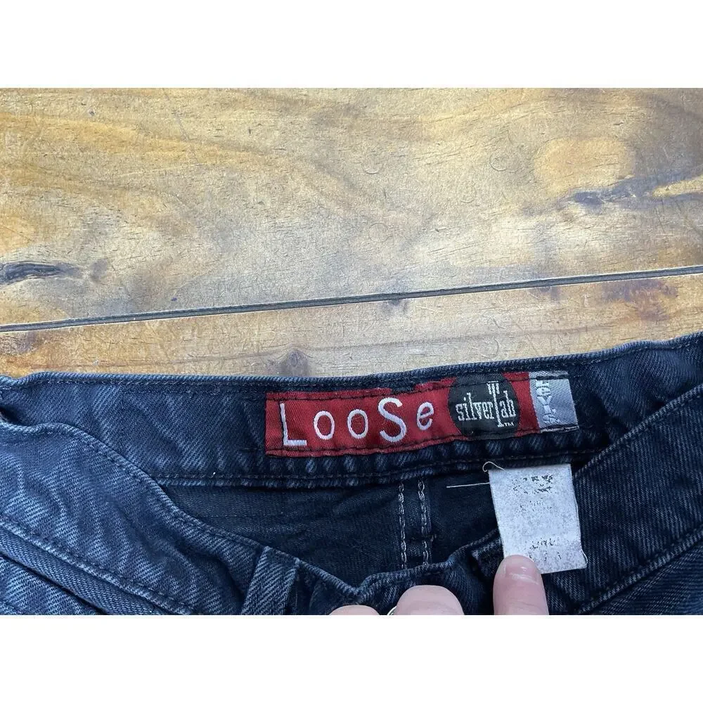 VTG Y2K Levi's Silvertab Jeans Size 28x32 Men's Dark Blue Loose Straight Leg